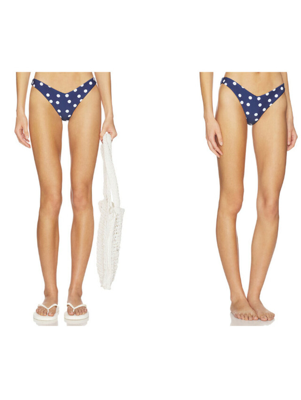 Superdown lucy bikini bottom Navy & White Dot size XS NWT $40msrp